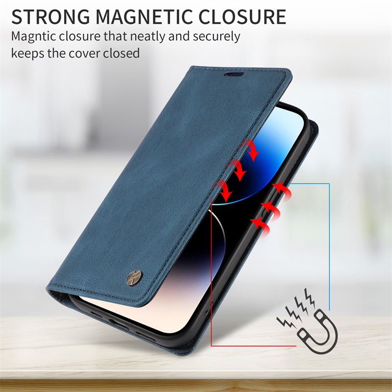 Vỏ Sang Trọng Cho Samsung Galaxy A3 A5 A6 A7 A8 A9 A9S A310 A320 A510 A520 A750 A9200 Plus 2016 2017 2018 Ví Lật Retro Kinh Doanh Mờ Khe Cắm Thẻ Bao Da