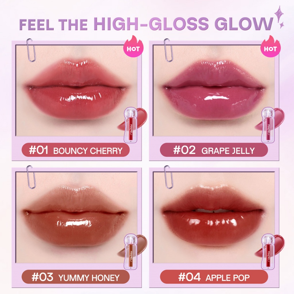 Ảnh Minimeli Lip Gloss Water Bomb Dưỡng ẩm Dewyful Non-Sticky Plumping Lip Misty Kiss Lock Color Silky 24H Trang điểm môi lâu trôi 3