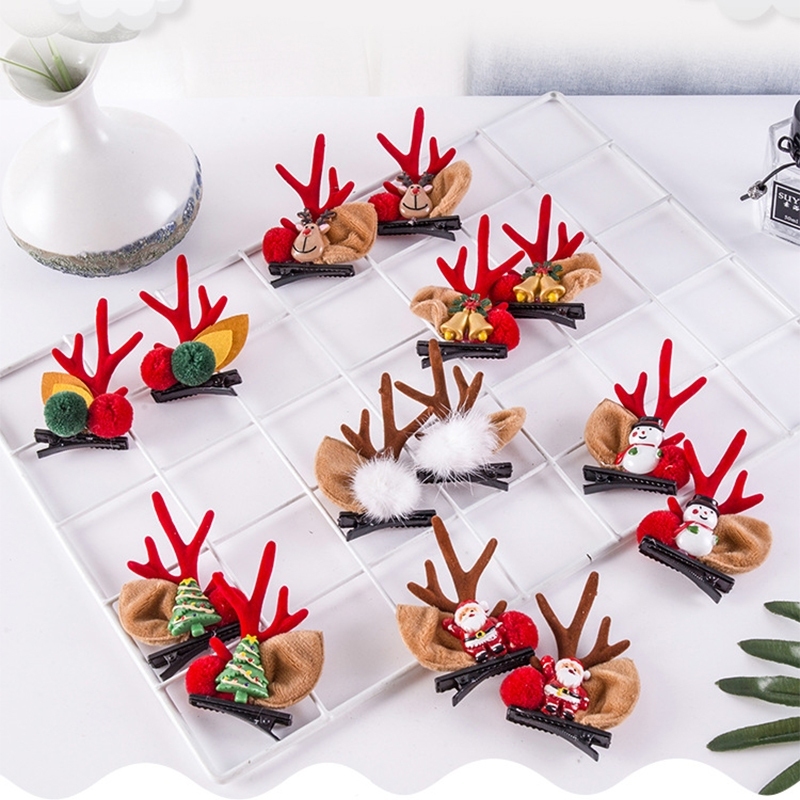 Giáng Sinh - Kẹp Tóc Đầu Gấu Dễ Thương Cho Trẻ Em