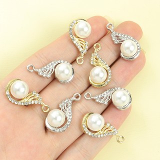 10 Chiếc Quyến Rũ Tạo Kiểu Đuôi Phượng Hoàng Tinh Tế Với Kim Cương Giả & Trang Trí Ngọc Trai, Nhẹ Sang Trọng Tính Khí Phụ Kiện Trang Sức DIY Xương Đòn Dây Chuyền Vòng Cổ Bông Tai Mặt Dây Sáng Bóng