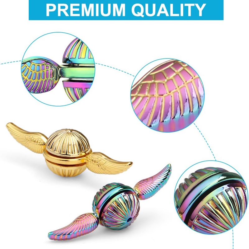 EDC Đầu Ngón Tay Con Quay Fidget Spinner Đồ Chơi Chống Căng Thẳng Cho Trẻ Em & Người Lớn Xoay Kim Loại Quả Cầu Để Bàn Giảm Căng Thẳng