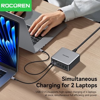 Rocoren 200W 4C + 2A Bộ sạc máy tính để bàn sạc nhanh PD QC.0 PPS SCP Sạc nhanh cho điện thoại, máy tính xách tay