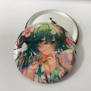 75mm Hatsune Miku Dễ Thương Huy Hiệu Nút Trâm Cài Cosplay Bộ Sưu Tập Đồ Chơi Túi Trang Trí Quà Tặng