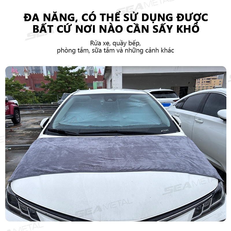 60X160CM khăn rửa xe SEAMETA Khăn Giặt Ô Tô Hai Mặt Nhung khăn lau xe siêu thấm nước khăn lau kính ô tô
