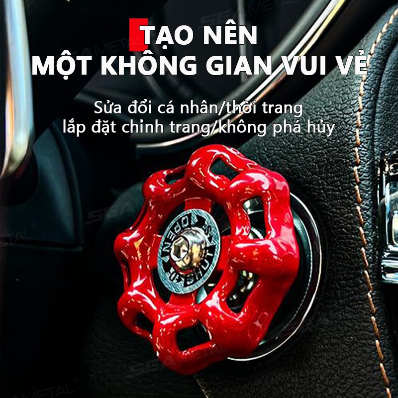 Xe Điều Khiển Trung Tâm Núm 3D SEAMETAL Van Nước Ô Tô Nút Bao Da Nội Thất Ô Tô Trang Trí Sáng Tạo Trang Trí Xe Hơi Nút Khởi