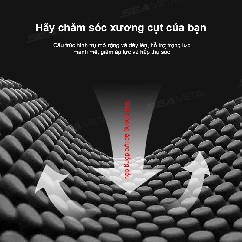 Đệm Silicone Lót Yên Xe Máy SEAMETAL Thoáng Khí Điều Chỉnh Được