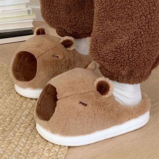 XIXITIAO Dép Cotton Kapibara Nam Nữ Nhà Giữ Ấm Plus Nhung Cặp Đôi Dễ Thương