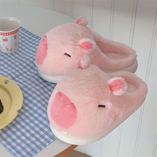 XIXITIAO Dép Cotton Kapibara Nam Nữ Nhà Giữ Ấm Plus Nhung Cặp Đôi Dễ Thương