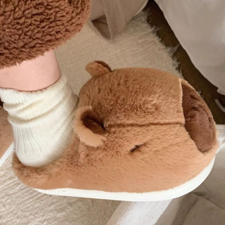 XIXITIAO Dép Cotton Kapibara Nam Nữ Nhà Giữ Ấm Plus Nhung Cặp Đôi Dễ Thương