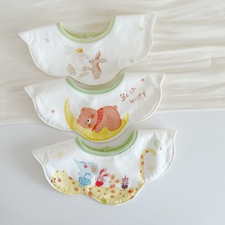 3 cái / lốc yếm trẻ em phim hoạt hình bông không thấm nước yếm dễ thương & vải ợ phụ kiện sơ sinh 0-2 tuổi