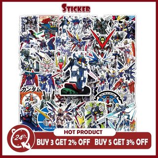 52 Chiếc Gundam Robot Hoạt Hình Dán Graffiti Hành Lý Laptop Guitar Quà Tặng Nhật Ký Trang Trí Chống Thấm Nước