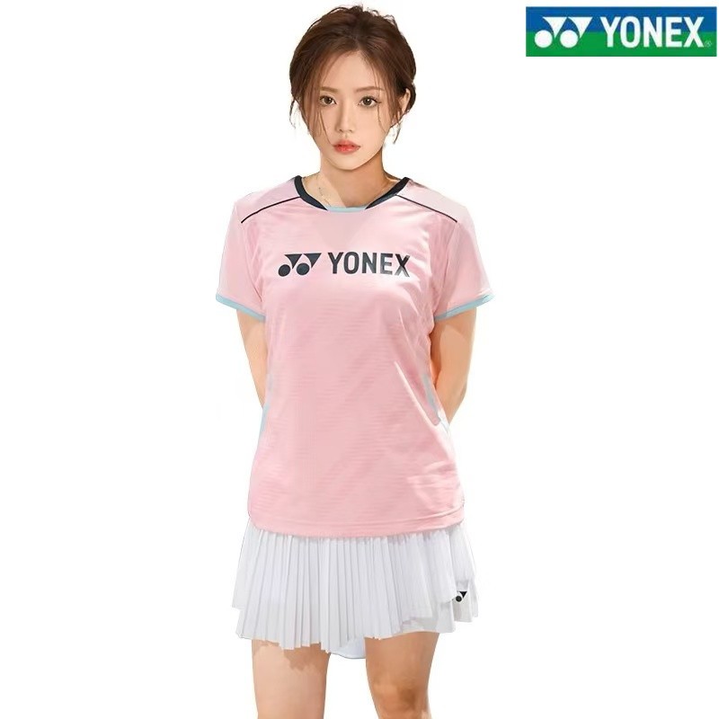 Đồng phục thi đấu đồ thể thao cầu lông YONEX, tay ngắn khô nhanh cho nam và nữ, áo thun tennis hàng đầu của cặp đôi
