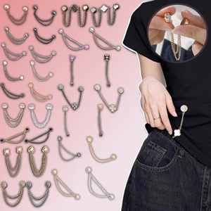 Kẹp chống trượt từ tính cho viền quần có thể tháo rời Không có đinh và không có đường may nam châm chuỗi viền cho bộ sưu tập vòng bít chân quần