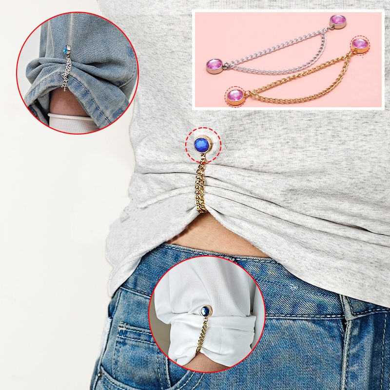 [Yunyuan] Kẹp chống trượt từ tính cho viền quần có thể tháo rời Không có đinh và không có đường may nam châm chuỗi viền cho bộ sưu tập vòng bít chân quần
