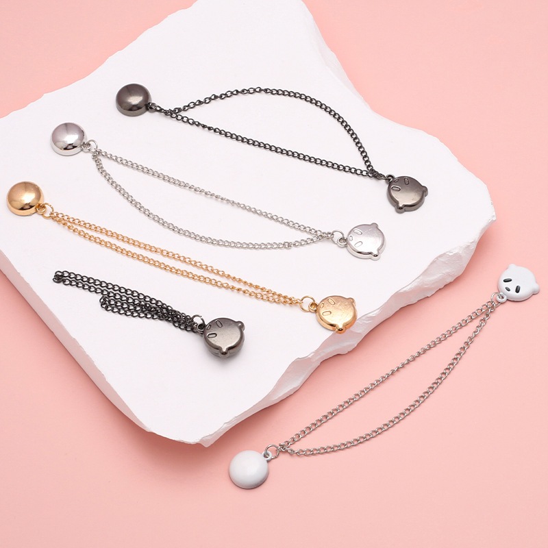 [Yunyuan] Kẹp chống trượt từ tính cho viền quần có thể tháo rời Không có đinh và không có đường may nam châm chuỗi viền cho bộ sưu tập vòng bít chân quần