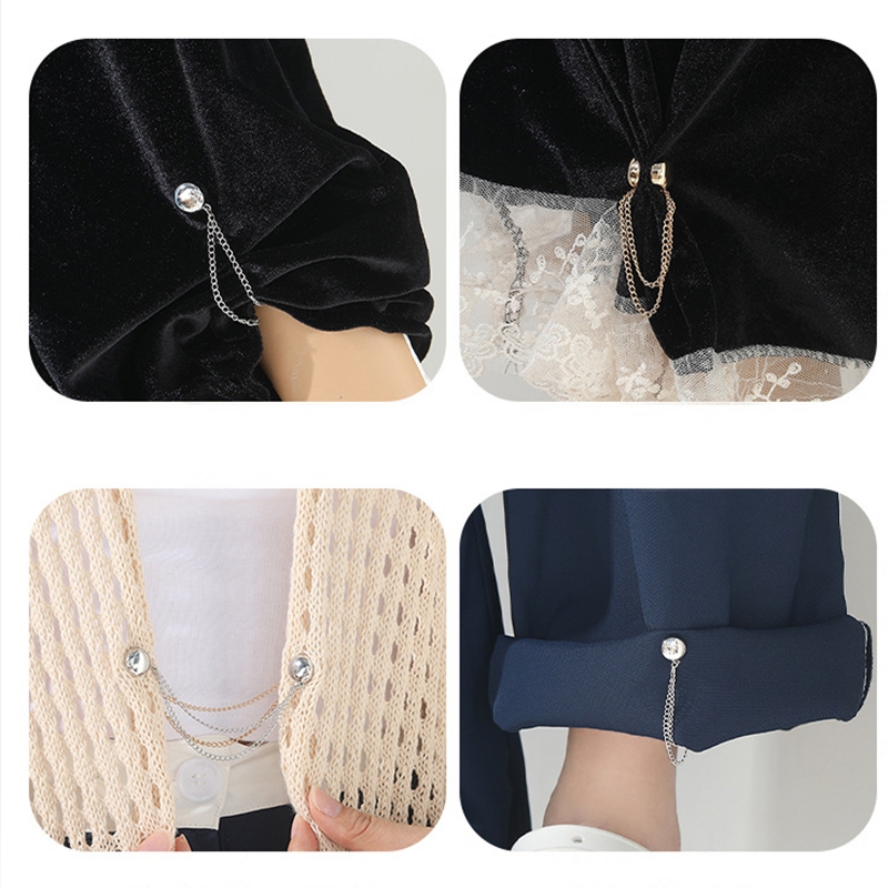 [Yunyuan] Kẹp chống trượt từ tính cho viền quần có thể tháo rời Không có đinh và không có đường may nam châm chuỗi viền cho bộ sưu tập vòng bít chân quần