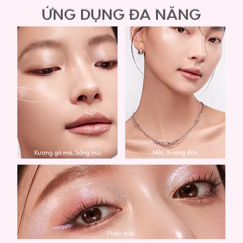 FelinWel - Phấn Bắt Sáng Filter Ánh Lấp Lánh Cường Độ Cao, Kết Cấu Siêu Mịn Lâu Trôi, 2 Màu Tùy Chọn