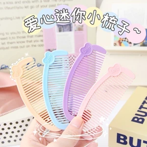 🍭Candy🍭Lược nhựa mini bán nguyệt nhiều màu sắc xinh xắn dễ thương Love, lược nhỏ xinh cho bạn gái