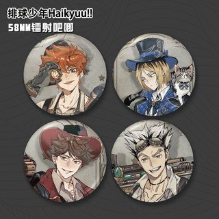 Anime Haikyuu bóng chuyền trường trung học Kageyama Kozume Hinata Huy Hiệu Nút Cài Cài Áo Cosplay Bộ Sưu Tập Đồ Chơi Túi Trang Trí Quà Tặng 58mm