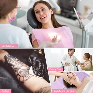 125 Cái / túi Khăn Lau Nha Khoa Dùng Một Lần Khăn Ngực Nha Sĩ Yếm Hình Xăm Sạch Miếng Lót Nha Khoa Chống Thấm Nước Khăn Ăn Hình Xăm Phụ Kiện Mới