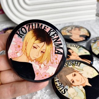 Anime Haikyuu!! Hinata kageyama Tendo Satori Ushijima Kenma Kozume Huy Hiệu Nút Trâm Cài Chân Cosplay Bộ Sưu Tập Đồ Chơi Túi Trang Trí Quà Tặng 58mm