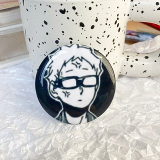 Anime Haikyuu bóng chuyền trường trung học Kageyama Hinata Kozume Huy Hiệu Nút Cài Cài Áo Cosplay Bộ Sưu Tập Đồ Chơi Túi Trang Trí Quà Tặng 58mm