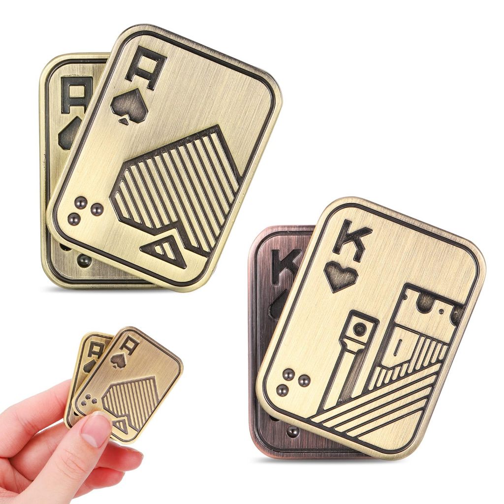 EDC Đẩy Thanh Trượt Kim Loại Fidget Chống Căng Thẳng Đồ Chơi Người Lớn Ngón Tay Spinner Poker Giảm Lo Âu Đồ Chơi Di Động Pop Từ Thanh Trượt Trò Chơi