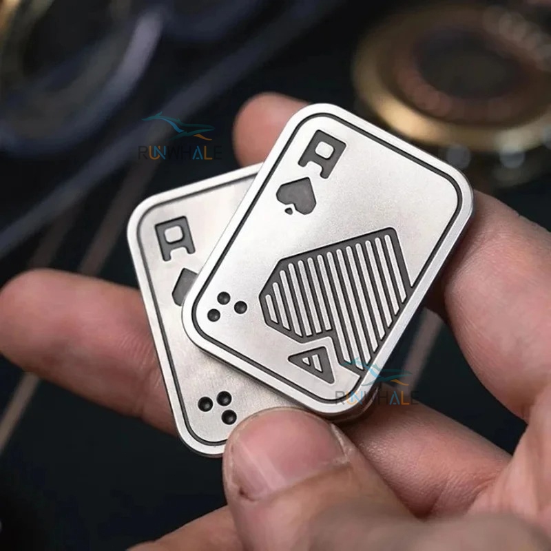 Kim Loại Fidget Đẩy Thanh Trượt Chống Căng Thẳng Đồ Chơi Dành Cho Người Lớn EDC Ngón Tay Spinner Poker Giảm Lo Âu Đồ Chơi Di Động Pop Từ Thanh Trượt