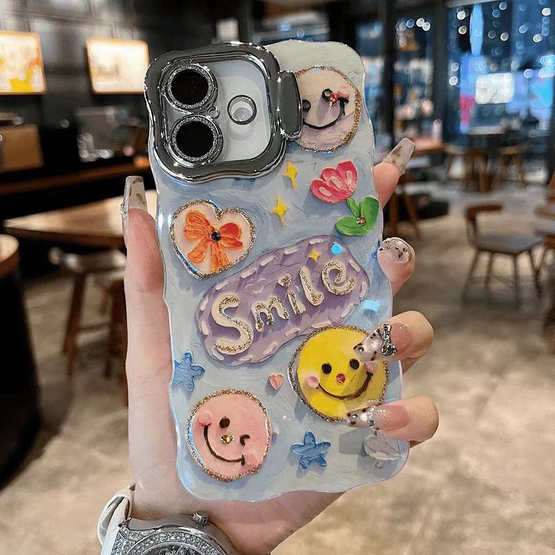 Giá đỡ / Nụ cười / ốp lưng cứng / tương thích cho iPhone iPhone 13 13Pro 13promax 14 14Pro 14promax 15 15Pro 15Promax 16Promax