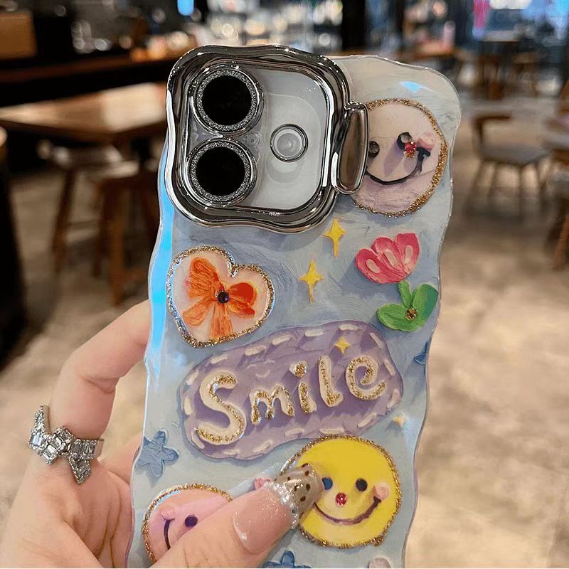 Giá đỡ / Nụ cười / ốp lưng cứng / tương thích cho iPhone iPhone 13 13Pro 13promax 14 14Pro 14promax 15 15Pro 15Promax 16Promax
