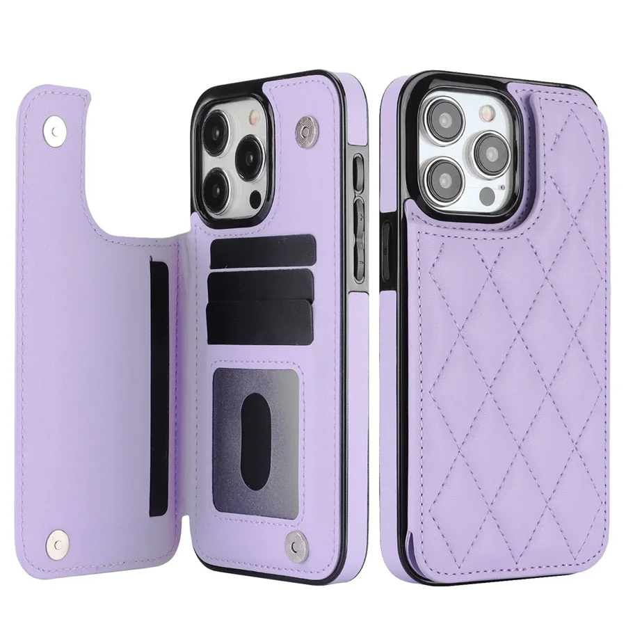 Khe Cắm Thẻ Bao Da Lật Cho iPhone 16 Pro Max 16 Plus 17 Ví Chống Sốc 15 Pro MAX