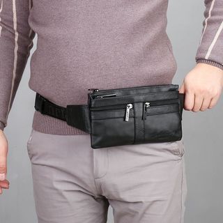 Túi thắt lưng da thật nhiều ngăn nam, túi thể thao backapck