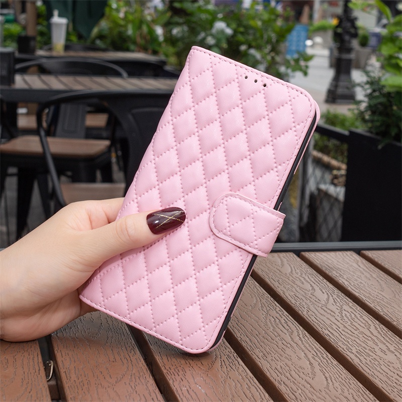 Dành Cho Infinix Hot Note Zero 30 30i 40 40i X6528B Vip Play Nfc Pro 2024 4G 5G Vỏ Lật Khóa Da Lưới Ốp Lưng Khe Cắm Thẻ Ví Đựng Tay Bảo Vệ