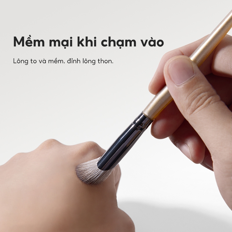 FelinWel - Bộ 7 Cọ Trang Điểm Chuyên Nghiệp Thuần Chay Không Thử Nghiệm Động Vật, Lông Mềm Không Rụng, Kèm Túi Đựng