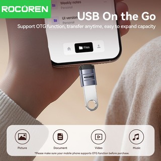 Rocoren USB 3.2 Gen1 Type-C Bộ chuyển đổi OTG Type C USB C Nam sang USB Nữ Bộ chuyển đổi USBC Đầu nối OTG cho máy tính xách tay Samsung