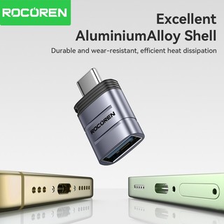 Rocoren USB 3.2 Gen1 Type-C Bộ chuyển đổi OTG Type C USB C Nam sang USB Nữ Bộ chuyển đổi USBC Đầu nối OTG cho máy tính xách tay Samsung