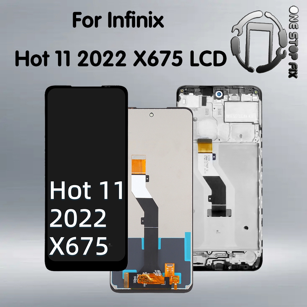 Dành Cho Infinix Hot 11 (2022) X675 Màn Hình LCD Bộ Số Hóa Màn Hình Cảm Ứng Có Khung Lắp Ráp