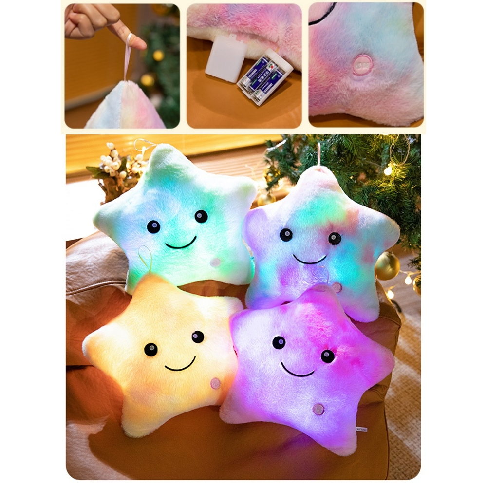 Rytanda Ngôi Sao Dạ Quang Đồ Chơi Sang Trọng Sáng Và Ngôi Sao Phát Sáng Sang Trọng Búp Bê Mềm Mại Sang Trọng Gối Quà Tặng Sinh Nhật Cho Trẻ Em Và Bạn Gái, Quà Tặng Giáng Sinh Trang Trí Tiệc