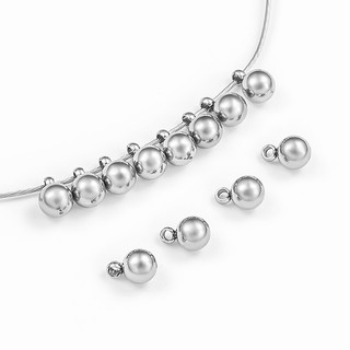 Thép không gỉ Hàn Vòng Thép Bóng 4mm Hạt Mặt Dây Chuyền diy Phụ Kiện Trang Sức