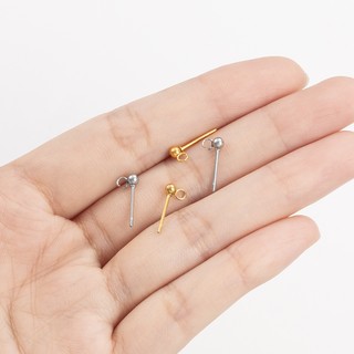 Vòng hàn bằng thép không gỉ Đính cườm Tai Pin tự làm Nhẫn tai mạ vàng 18k Phụ kiện không gây dị ứng
