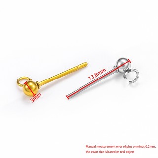 Vòng hàn bằng thép không gỉ Đính cườm Tai Pin tự làm Nhẫn tai mạ vàng 18k Phụ kiện không gây dị ứng