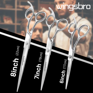 wingsbro Kéo làm tóc chuyên nghiệp - Kéo cắt tóc cao cấp 6 ", 7", 8 "- Thích hợp cho thợ làm tóc, thợ tạo kiểu Salon và sử dụng tại nhà