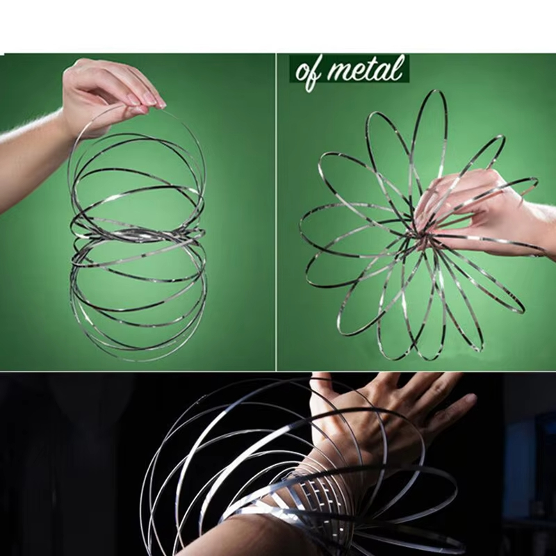 Flowtoy Magic Fidget Ring Toroflux Vòng chảy động học Lò xo ngoài trời Quà tặng trẻ em