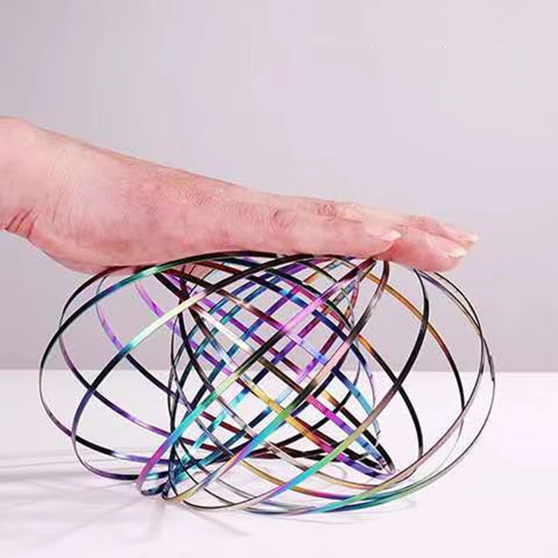 Flowtoy Magic Fidget Ring Toroflux Vòng chảy động học Lò xo ngoài trời Quà tặng trẻ em