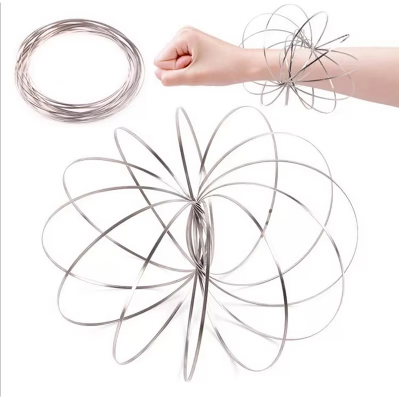 Flowtoy Magic Fidget Ring Toroflux Vòng chảy động học Lò xo ngoài trời Quà tặng trẻ em