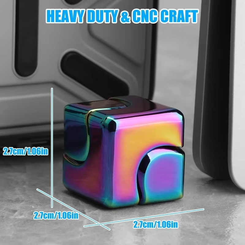 Khối Kim Loại Xoay Đầu Ngón Tay Con Quay Hồi Chuyển Fidget Chống Căng Thẳng Đồ Chơi Người Lớn Văn Phòng Du Lịch Tại Nhà Di Động Spinner Đồ Chơi Quà Tặng Giáng Sinh