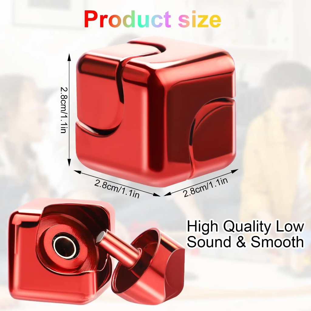 Khối Kim Loại Xoay Đầu Ngón Tay Con Quay Hồi Chuyển Fidget Chống Căng Thẳng Đồ Chơi Người Lớn Văn Phòng Du Lịch Tại Nhà Di Động Spinner Đồ Chơi Quà Tặng Giáng Sinh