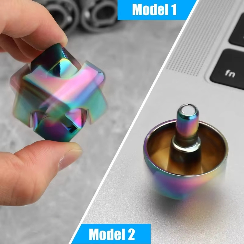 Khối Kim Loại Xoay Đầu Ngón Tay Con Quay Hồi Chuyển Fidget Chống Căng Thẳng Đồ Chơi Người Lớn Văn Phòng Du Lịch Tại Nhà Di Động Spinner Đồ Chơi Quà Tặng Giáng Sinh