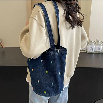 Women's Korean-Style Canvas Tote Bag – Large