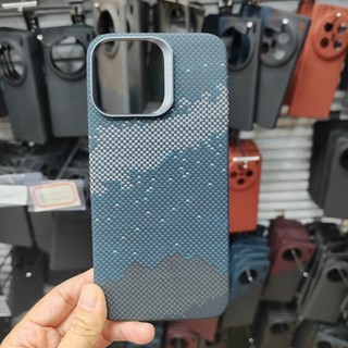 Từ Tính Thật Aramid Sợi Carbon Ốp Lưng Điện Thoại iPhone 16 Pro Max 16 Plus Ống Kính Kim Loại Vòng Khung Hỗ Trợ Sạc Không Dây